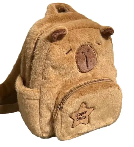 MOCHILA DE PELUCHE DE CAPIBARA